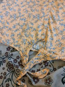 Floral Print Tie-Front Top