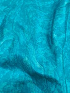 Teal Blue Abstract Fabric. 5 Meters