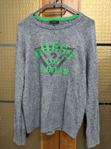 GUESS Brand Grey And Green Sweater