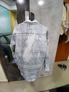 Patterned Button-Down Shirt