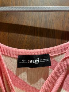 Pink &amp; Beige Abstract Knit Bodycon