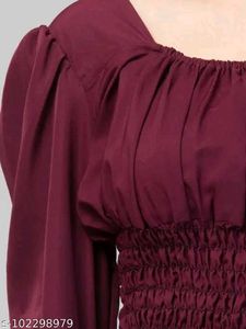 Purple Bardot Clinched Waist Top😍💜💜