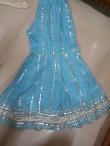 Blue Embroidered Kurta Set