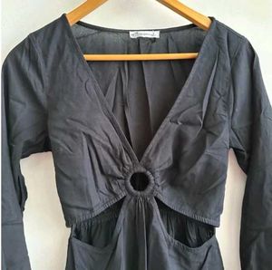 HOLLISTER Black Cutout Mini Dress