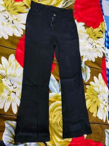 Vintage Black Flare Leg Trousers