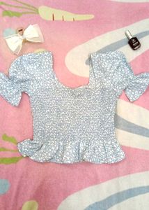 Floral Ruffle Top