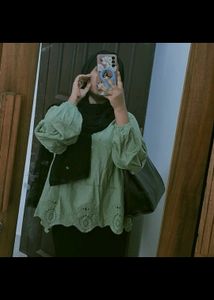Mint Green Embroidered Top