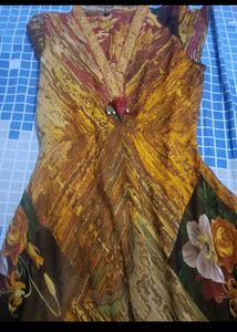 Beautiful Multicolour One Piece/ Kurti In L Size