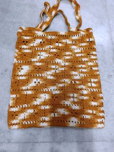 Handmade Crochet Tie Dye Tote Bag
