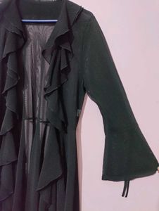Sheer Ruffled Cover Up