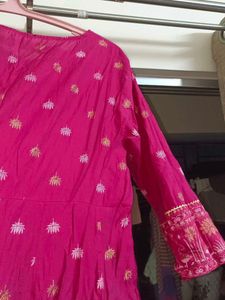 Pink Embroidered Anarkali Dress