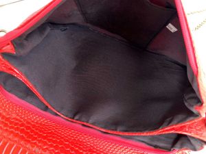 Red Clutch with Chain Strap