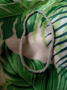 White Bidded Spiral Necklace