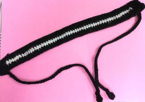 Stylish Handmade Crochet Black and White Headband