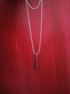 Silver Bar Pendant Necklace