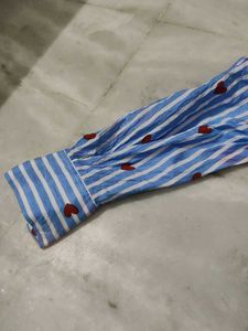 Printed Blue Shirt For Women