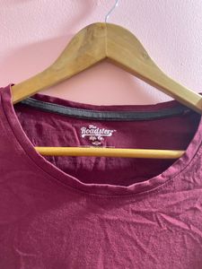 Burgundy Long Sleeve Tee