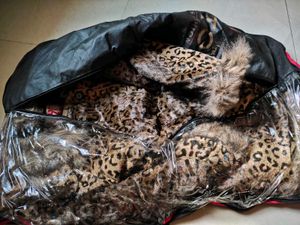 Leopard Print Faux Fur Coat