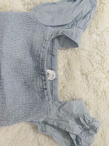 Cute Blue Smocked Top