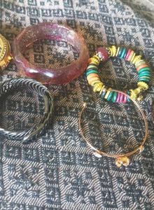 Combo Of 4 Bangles ,Resin Bangle Bracelet