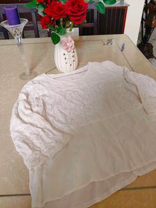 White Blue Dress Combo