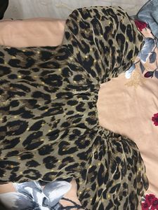 animal print crop top