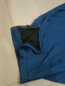 Blue Tie-Back Crop Top