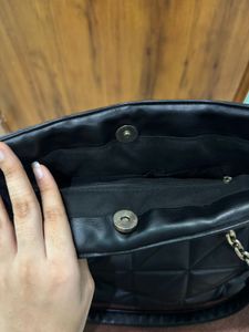 Chic Quilted Black Tote Bag