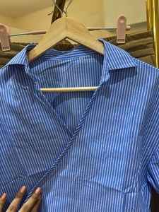 New Striped Wrap Top