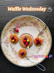Waffle Charms &amp; Magnets 🧇🍓🫐