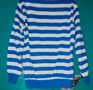 Striped Blue &amp; White Sweater