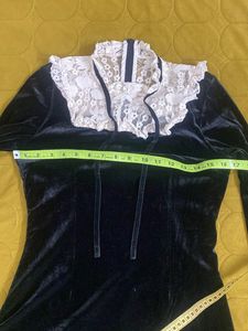 Black Velvet Lace Dress bust 32