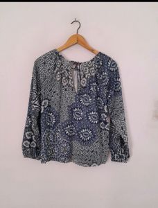Boho Print Long Sleeve Top