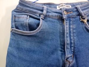 Blue Denim Cargo Jeans