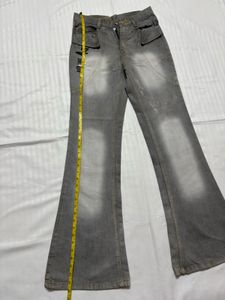 y2k grey bootcut jeans