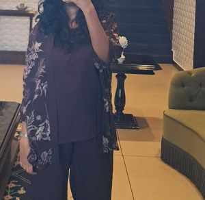 Purple cord set with floral jacket