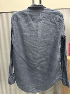 Armani Exchange Blue Linen Shirt
