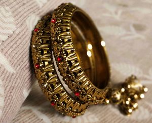 Elegant Bangles with Bell Charms