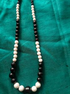 White Black Pearl Necklace