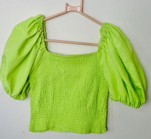 Parrot Green Crop Top✅⭐️
