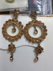 Golden Party Wear Earrings