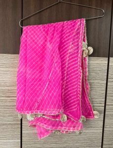 Aachho Pink Leheriya Dupatta