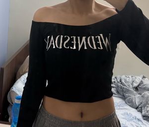 Wednesday Graphic Long Sleeve Top