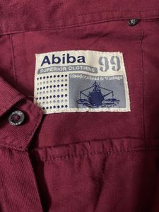 Rarely Used Maroon Casual Shirt