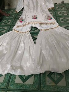 New White Gharara Suit Ne