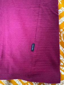 CK Maroon V-Neck T-Shirt