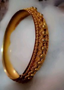 Gold Tone Bangle Single Piece Wear In Saree &#39;Kurt