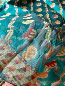 🎄🍀Kota Peacock Green Saree