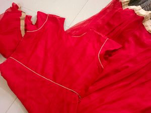 Red Anarkali