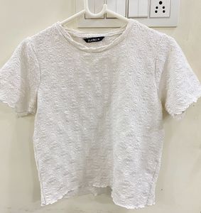 Textured White Top